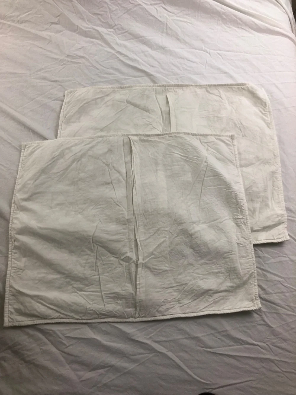 Grandin Road embroidered standard pillow shams 100% cotton leaf print Palm Beach
